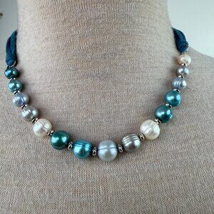 Honora Collection Blue Pearl Necklace 18 - 20"